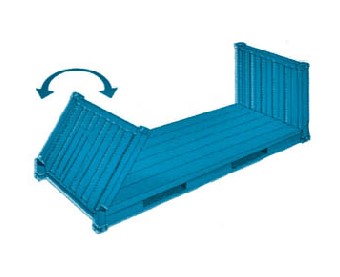 Collapsible flat rack 20